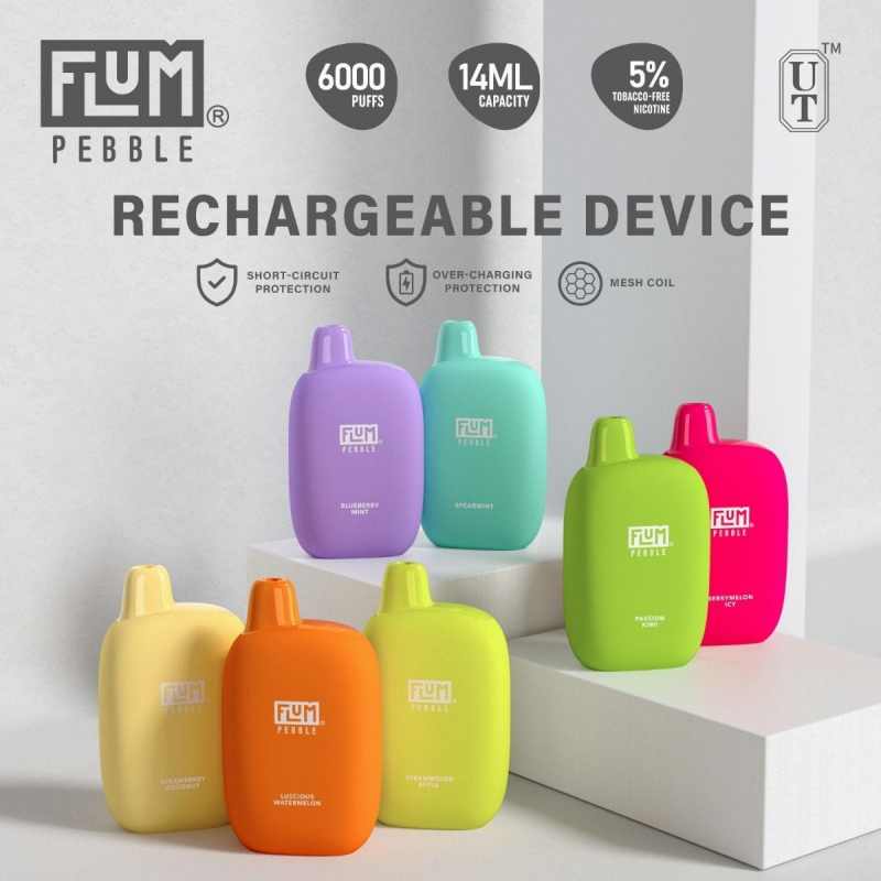 Одноразовий вейп FLUM Pebble 6000 Puffs
