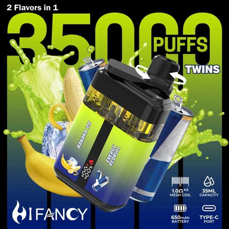 Близнюки Hifcance 35000 Puffs vape подвійні ароматизатори