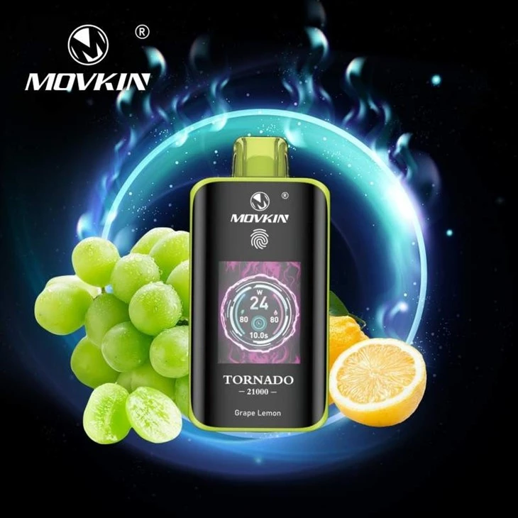 21000-Big-Puffs-Movkin-Tornado-Puff-21000-E-Cigarette-Kiwi-Fruits-Flavors-700-mAh-Battery-Rechargeable-LED-Screen-2-5-Nicotine-Randm-Disposable-Vape_