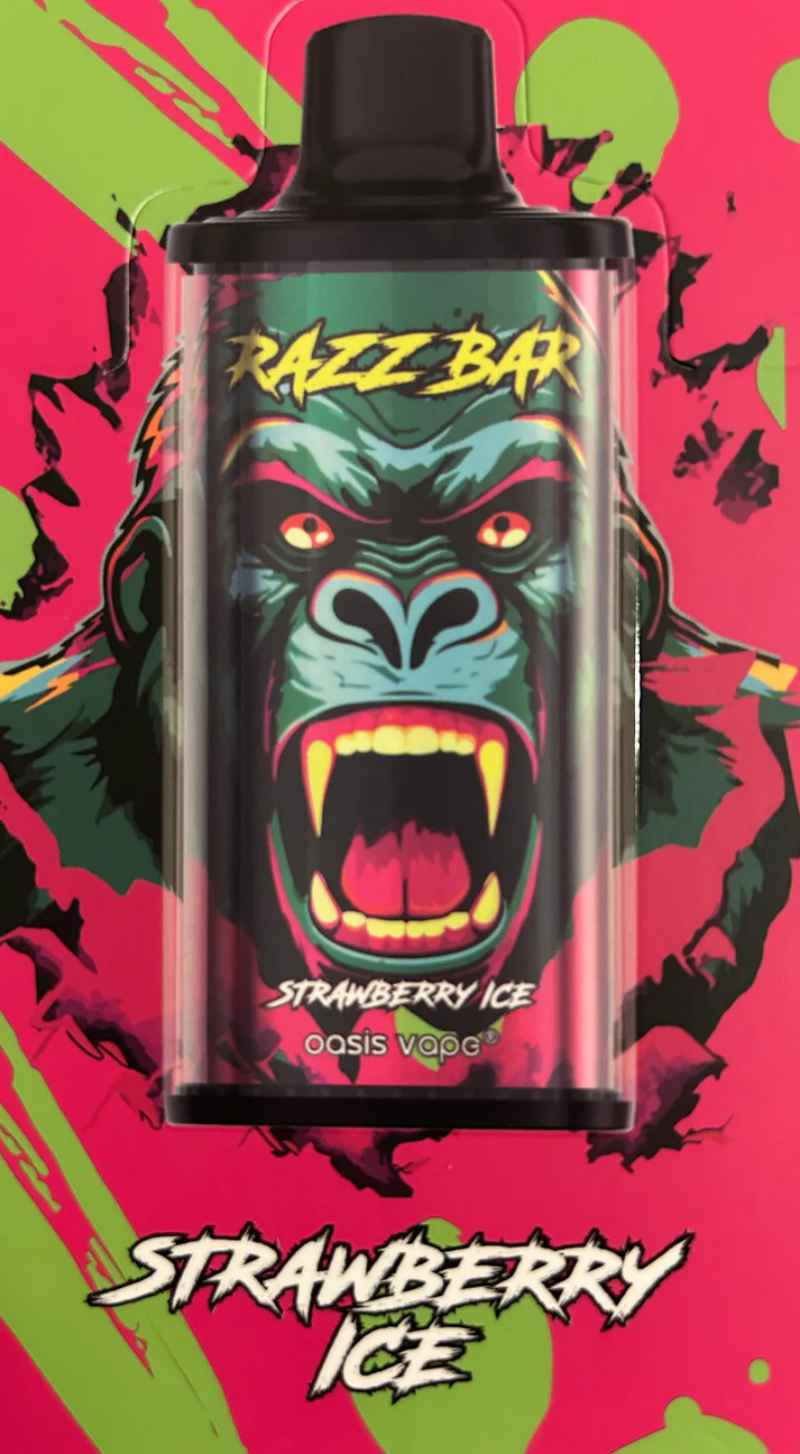 RAZZ BAR 15000 STRAWBERRY ICE RAZZ BAR 15000 STRAWBERRY ICE