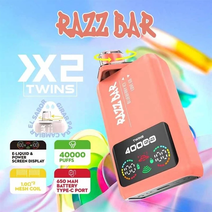 RAZZBAR 40K Dual Flavor high quality