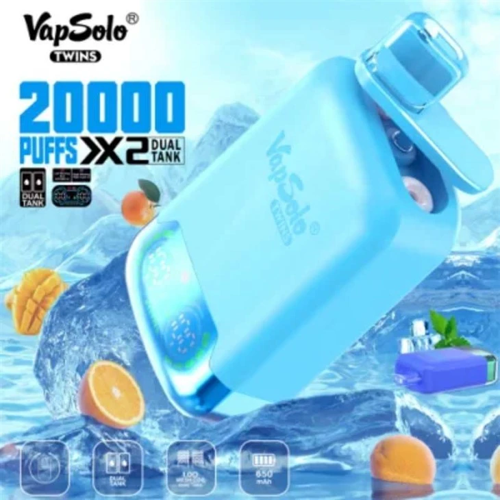 Вейп подвійного смаку VapSolo Twins 20000
